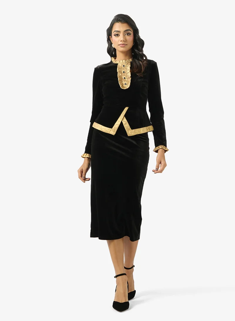 Khizana Blazer & Column Skirt Set